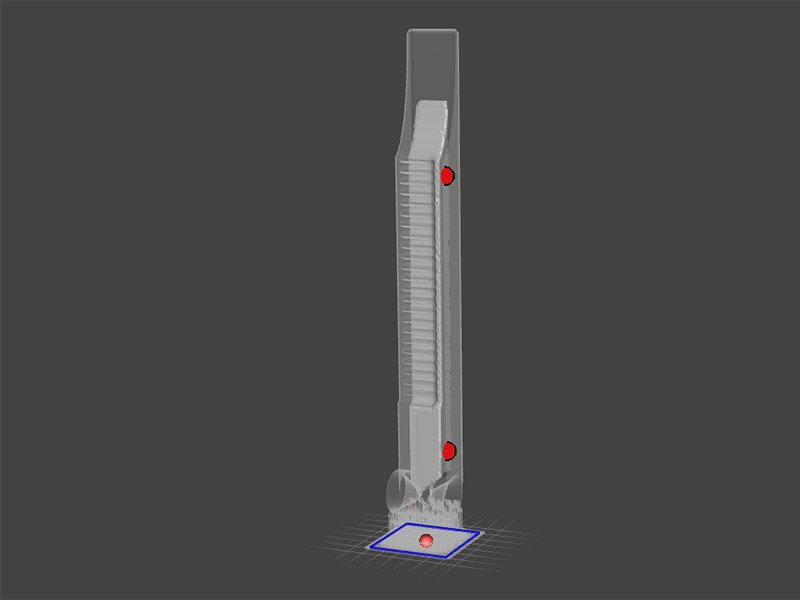 Linear Gear hollowing in slicer