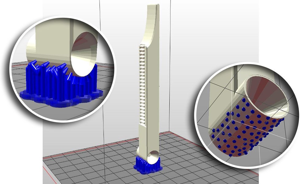 Linear Gear Supports in slicer