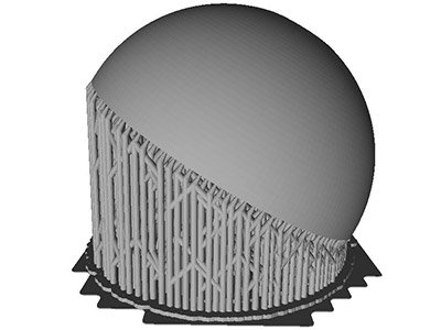 3D printing housing of therapeutic device vilim ball with attachment layer