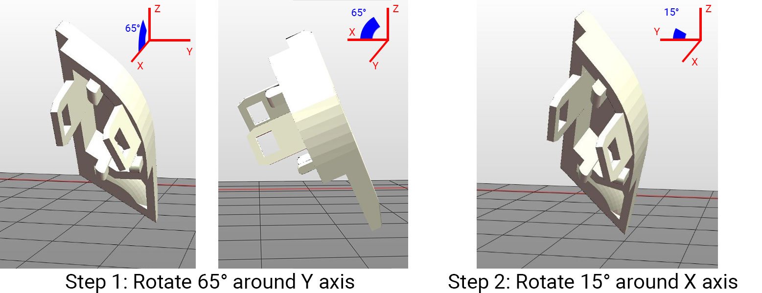 resin 3D printing button orientation