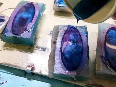casting jewellery into silicone molds