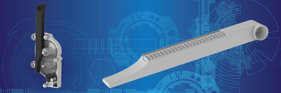 Resin 3D printed linear gear AMD-3 engineering resin