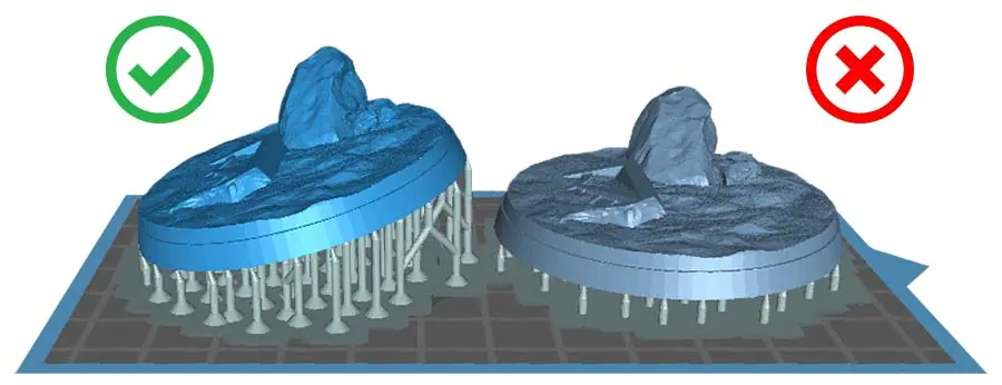 Positioning models in resin 3D printing