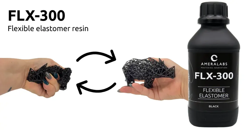 FLX-300 - elastomer resin that returns to shape