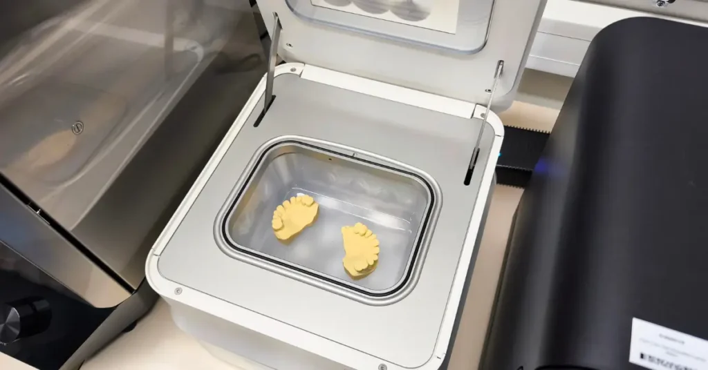 Post-cure immediately after drying.