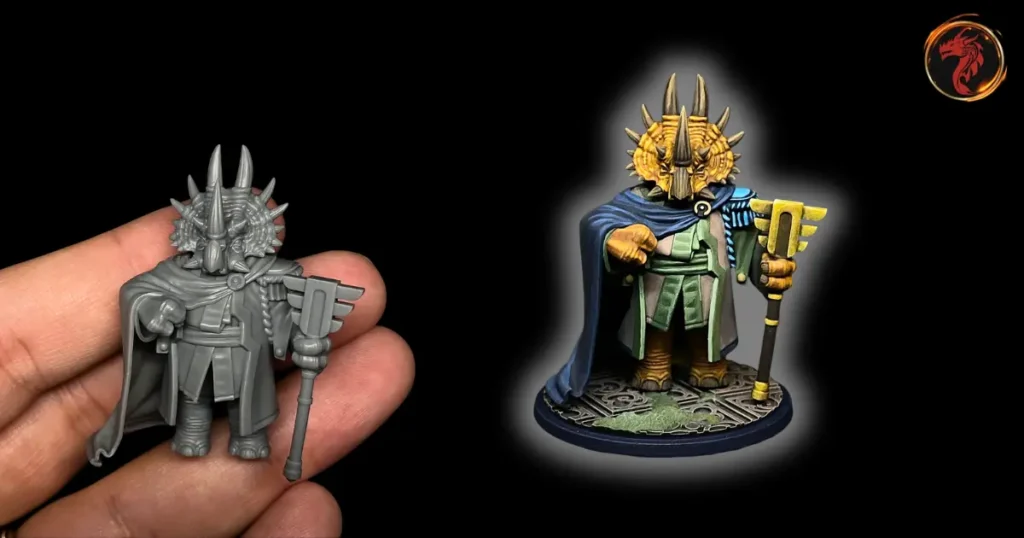 Dragons Ale Minaitures painted vs unpainted