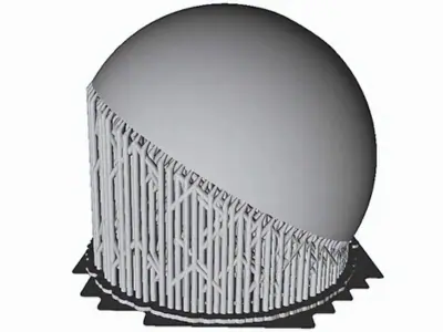 Raft for 3d printed device shell