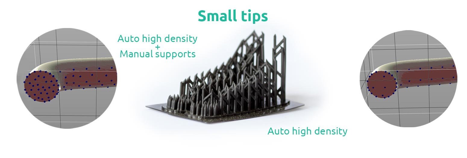 resin 3D printing supports failing with small tips 