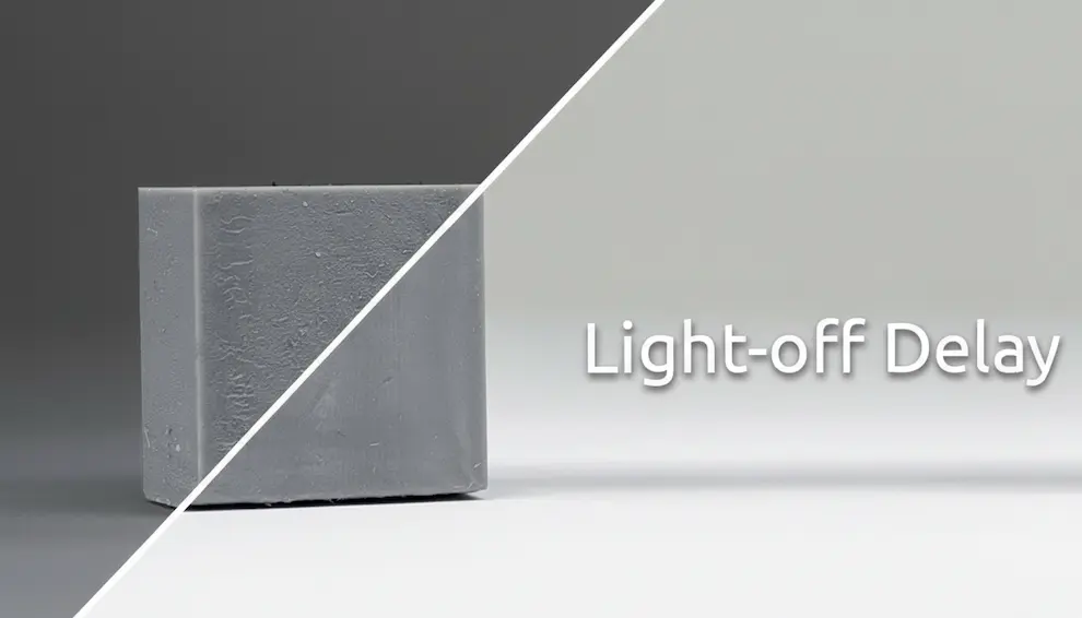 Better surfaces with Light off delay. Blooming phenomenon
