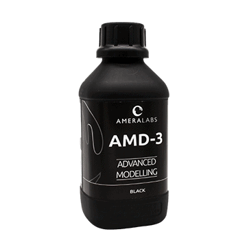 AmeraLabs AMD-3 black 3D printing resin for miniatures