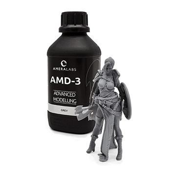 AmeraLabs AMD-3 grey 3D printing resin for miniatures